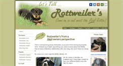 Desktop Screenshot of letstalkrottweilers.com