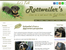 Tablet Screenshot of letstalkrottweilers.com
